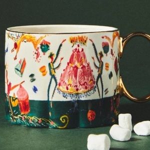 NIB Anthropologie Pauline de Roussy de Sales Nutcracker Christmas Mug